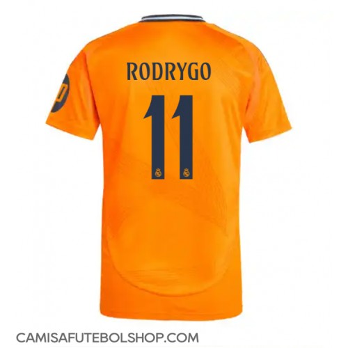 Camisa de time de futebol Real Madrid Rodrygo Goes #11 Replicas 2º Equipamento 2024-25 Manga Curta